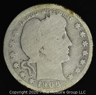 1906-D Barber Quarter