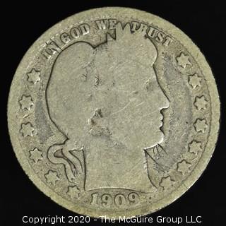 1909-S Barber Quarter