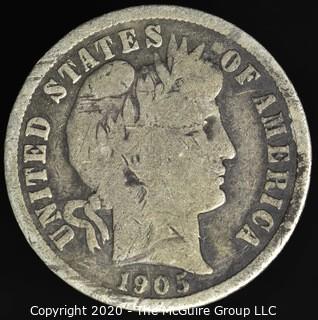 1905 Barber Dime