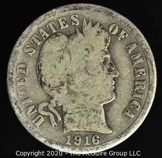 1916-S Barber Dime