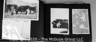 Antique Hand Made Leather Bound Photo Book Full of Black & White Pictures