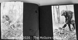 Antique Hand Made Leather Bound Photo Book Full of Black & White Pictures