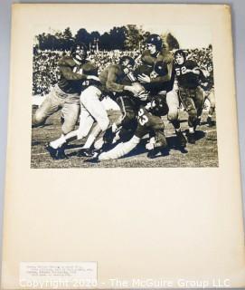 Black & White Photo - Army vs Rutgers; Michie Stadium; 1956. John Canal is #84.  Measures 12" x 18 1/2" and mounted on picture board.