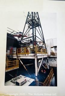 Large Format Color Photo - Oil Platform. Some damage to edges.