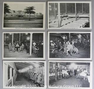 Series of Six Black & White Real Photo Postcards RRPC - Liberty Hut of YMCA, Washington DC, Washington Distric War Work Council.