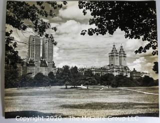 Vintage Large Format Black & White Photo of New York City Central Park by Rickerby