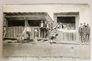 Pair of Two Antique Photo Post Cards RPPC - Aftermath of Johnstown Pennsylvania Flood, 1889.  Posted.