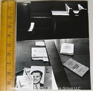 Large Format Unframed Black & White Photograph from the Justice Story Series for Life Magazine by A. Rickerby, 1964. Photo of Walter Sheridan's desk.  Story of the Jimmy Hoffa Trial. 