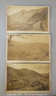 Collection of Three Black & White Sepia Tone Photographs of Colorado. Each measures approximately 5" x 8".
