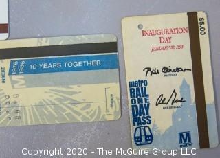 Collection of Vintage Washington DC Tickets and Passes for the White House, Cherry Blossom, Metro Opening, etc. 