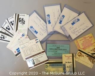 Collection of Vintage Washington DC Tickets and Passes for the White House, Cherry Blossom, Metro Opening, etc. 