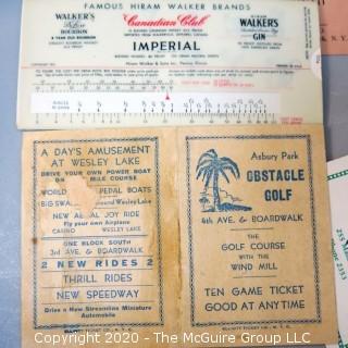 Collection of Vintage Advertising Trading Cards, Receipts, Labels etc. 