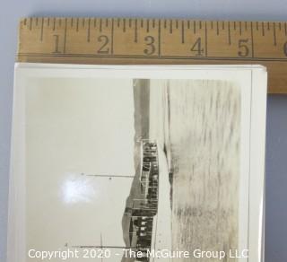 Six Vintage Black & White Photographs of Boats on Lake, Truss Bridge and Boat Launch.  Measure approximately 5" x 7".