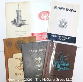 Collection of Vintage Presentation Folders from Embassies Around the World. 