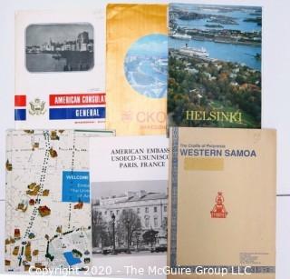 Collection of Vintage Presentation Folders from Embassies Around the World. 