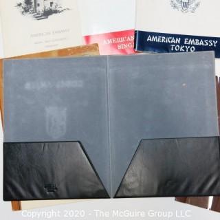 Collection of Vintage Presentation Folders from Embassies Around the World. 