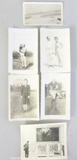 Six Vintage Black & White Photo Album Photographs.