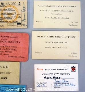 Collection Vintage Membership Cards, Identification Cards, Event Tickets, Etc.