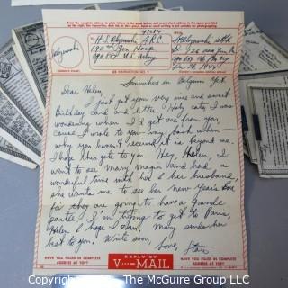 Group of Facsimile WWII Letters from the Women's Letter Writing Program in Great Britain. 