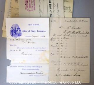 Collection of Ephemera Including Receipts, Letters, Invoices, Etc.