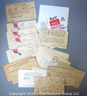 Group of Vintage Promotional Postcards, Proxy Cards, Etc. 