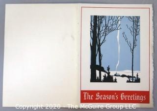 Vintage Holiday Card Written to Elected Governor of Delaware and Signed by EF Hutton. 