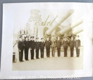 Set of Vintage Family Photo Album Pictures of Men and Women in Uniform and Service.