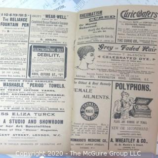 Group of Antique London Brochures, Receipts and Ephemera.  Includes Tour Book for Madame Tussaud's Exhibition.