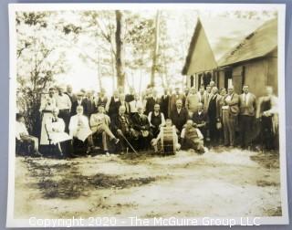 Undated Black & White Large Format Photograph of "USA Club". Measures approximately 8" x 11".