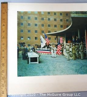 Large Format Matted Color Photograph by R. Donald Reed of Inauguration of Building at NIH in Bethesda, MD.  Dated September 27, 1950.