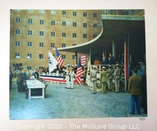 Large Format Matted Color Photograph by R. Donald Reed of Inauguration of Building at NIH in Bethesda, MD.  Dated September 27, 1950.