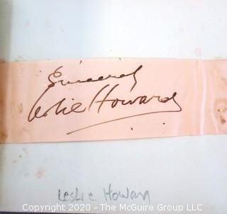 Antique Leather Bound Autograph Book with Signatures.  Includes Several Celebrities of the Era including Leslie Howard & Fanny Brice.