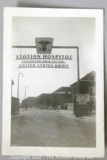 Group of WWII Black & White Photo Album Pictures Featuring Military Service. 