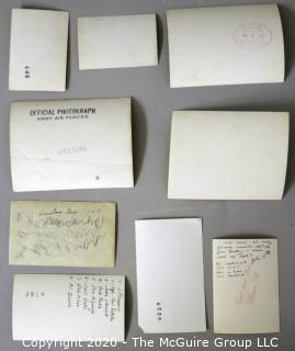 Group of WWII Black & White Photo Album Pictures Featuring Military Service. 