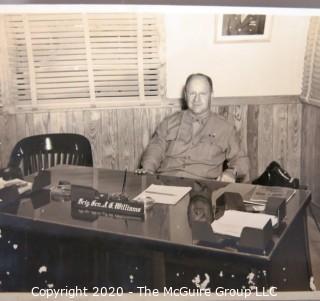 Group of WWII Black & White Photo Album Pictures Featuring Military Service. 