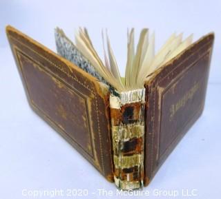 Antique Leather Bound Autograph Book with Signatures.  List of Signatures Included.