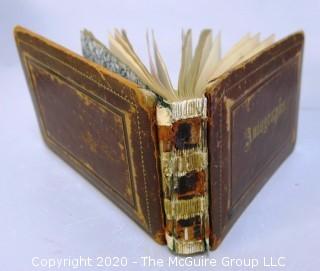 Antique Leather Bound Autograph Book with Signatures.  List of Signatures Included.