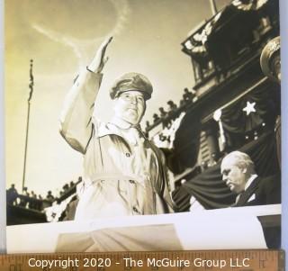 Vintage Large Format Black & White Photograph of General MacArthur.  Presumed Rickerby.  Measures approximately 14" x 10".