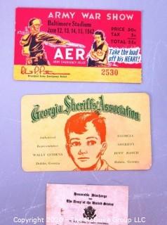 Collection of Vintage Membership and Collector Cards.  Includes Some From Military Clubs.