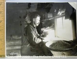 Black & White Photo of Sifting Gold from the Sluces, by Asahel Curtis.  Measures approximately 8" x 11". 