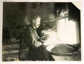 Black & White Photo of Sifting Gold from the Sluces, by Asahel Curtis.  Measures approximately 8" x 11". 