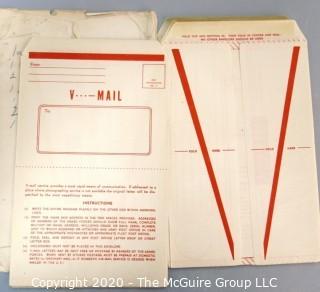 Folder of Unused US WW II V-Mail Victory Mail Envelopes and Stationery.