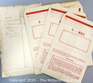 Folder of Unused US WW II V-Mail Victory Mail Envelopes and Stationery.