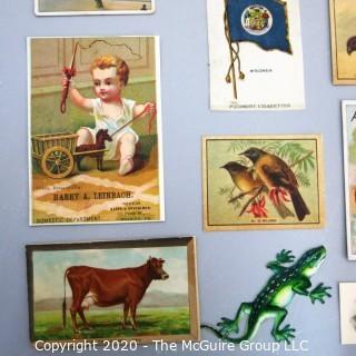 Group of Advertising Cards, Ephemera and One Cigarette Silk. 