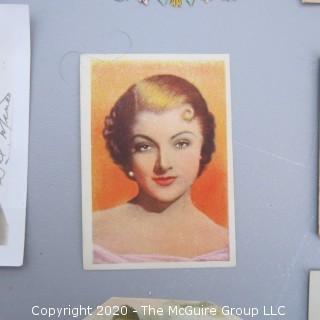 Group of Advertising Cards and Ephemera.  Includes Celebrity Cards, One Signed.