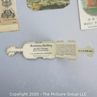 Group of Advertising Cards and Ephemera.  Includes Celebrity Cards, One Signed.