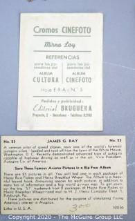 Group of Advertising Cards and Ephemera.  Includes Celebrity Cards, One Signed.