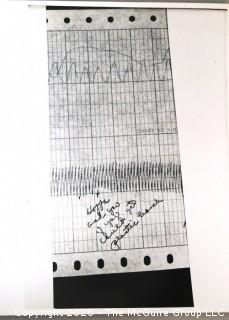 Large Format Black & White Photograph of Hoffa Lie Detector Results by A. Rickerby. Measures approximately 11" X 14".