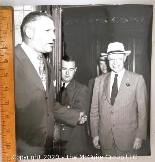 Vintage Black & White Large Format Photo of Sen Robert Taft by A Rickerby. Measures approximately 10" x 11".
