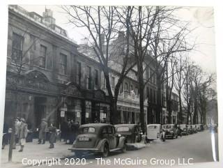 Vintage Black & White Photography Street Scene of Cheltenham Promenade, UK.  Measures approximately 6" x 9".